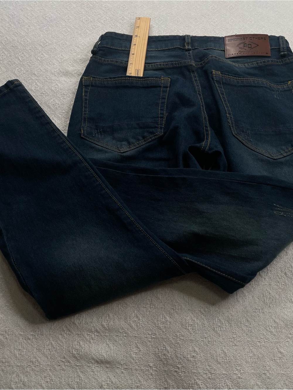 Amongst Other- Men's Dark Blue Bootcut Jeans - Casual Everyday Fit Size W30 L30 - Picture 10 of 12